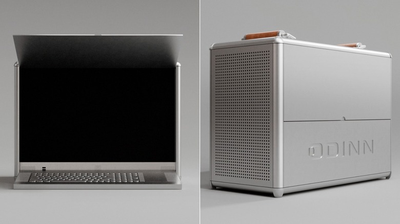 Side-by-side image of Omnia Odinn in open and closed configurations