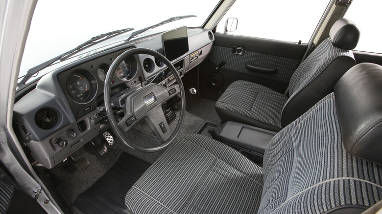 Interior of Toyota FJ60 Concept in studio setting