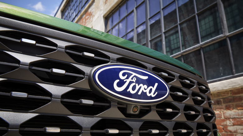 Close-up of green 2025 Ford Maverick