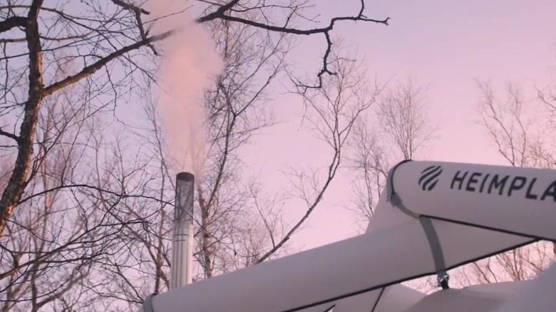 The flue pipe of a Heimplanet tent.