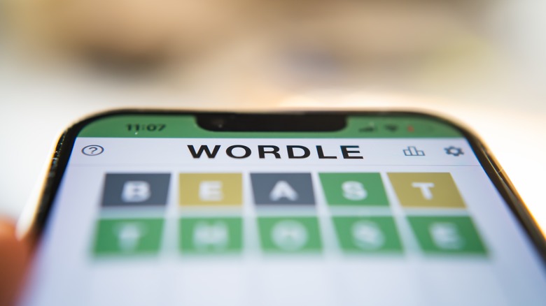 Wordle puzzle on a smartphone