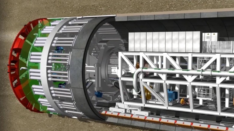 Illustrative image of a Herrenknecht Mixshield tunnel-boring machine.