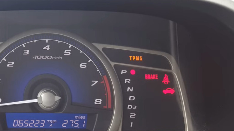 TPMS light on dashboard with other dashboard indicators