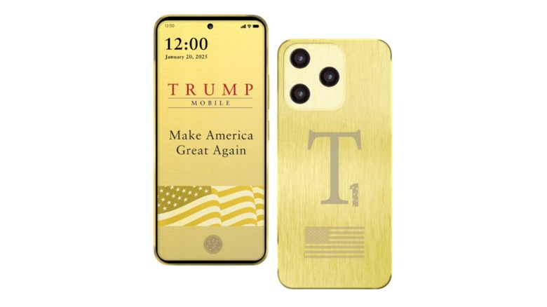 The Trump T1 smartphone as pictured on the Trump Mobile website