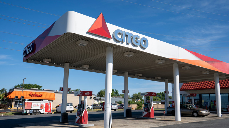 Citgo gas station forecourt