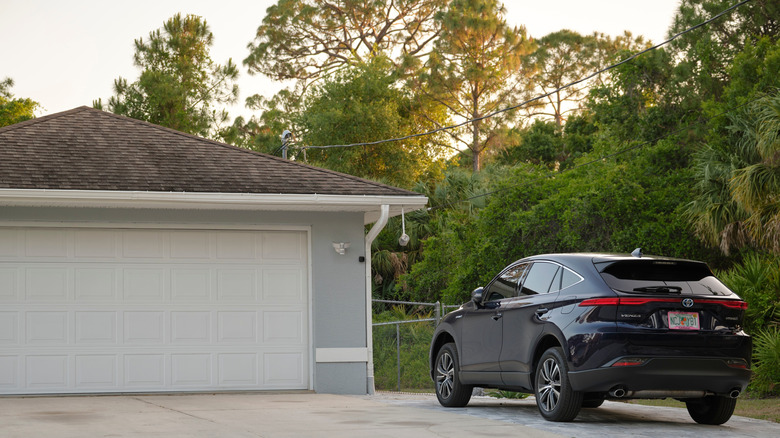 car parked in driveway