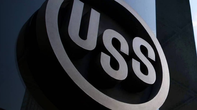 U.S. Steel sign on building