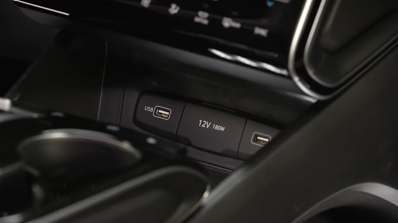 USB ports in car