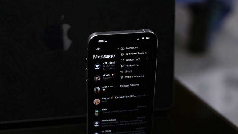 Text message filtering in iOS 26