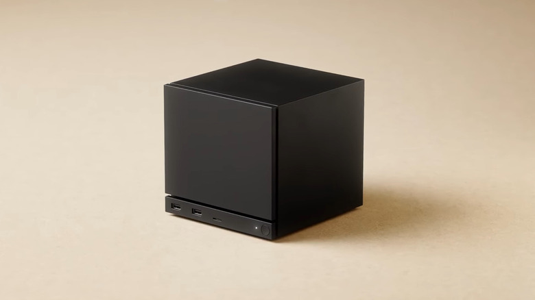 Steam Machine posed on beige background