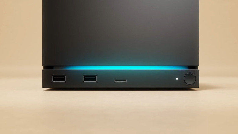 Front view of Steam Machine on beige background