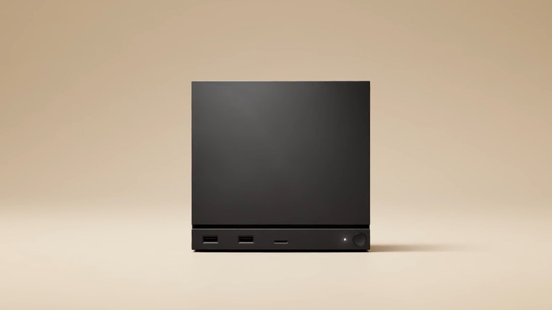 Steam Machine posed on beige background