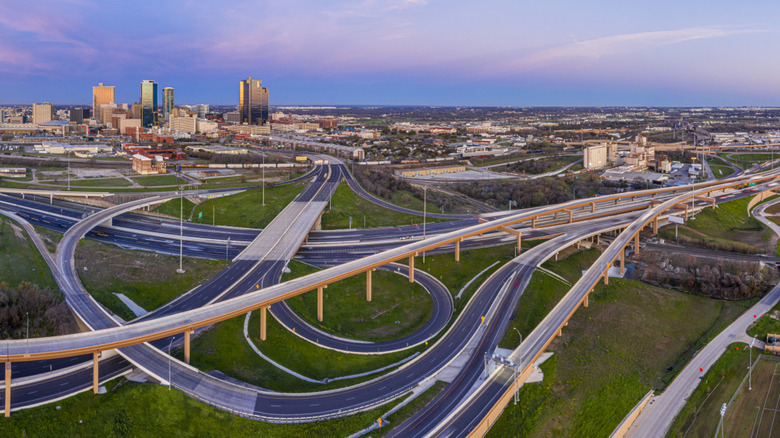 Highway interchange in Fort Worth, Texas