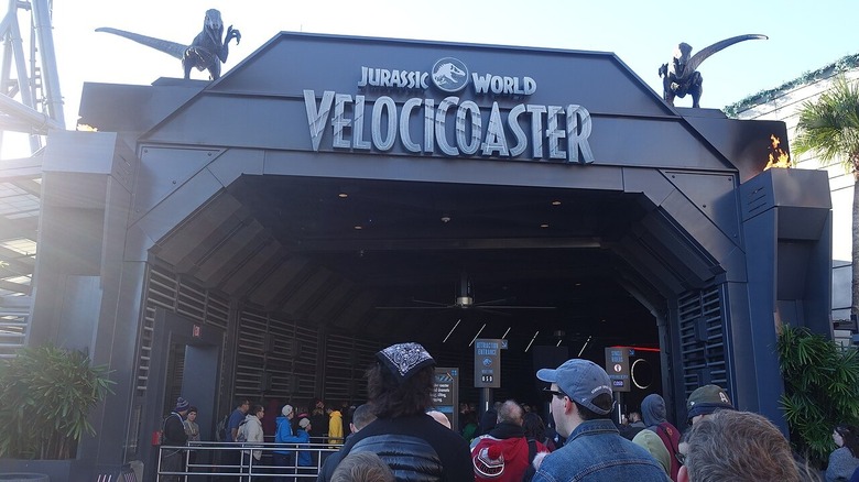 Entrance to the VelociCoaster at Universal's Islands of Adventure