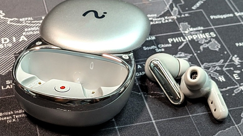 Viaim RecDot earbuds sitting beside case