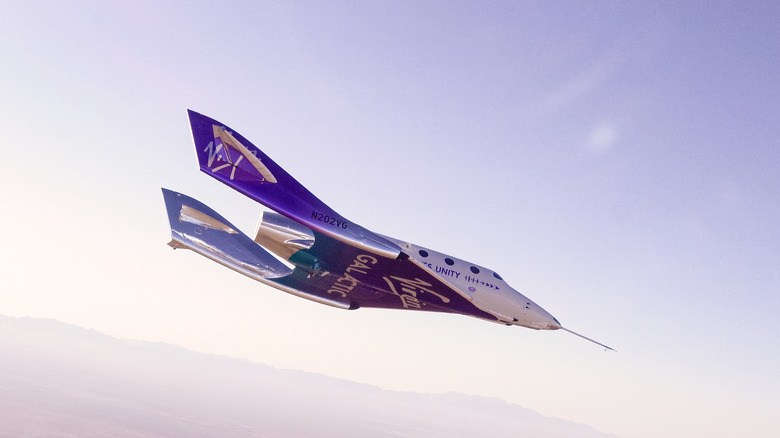 virgin galactic plane in flight