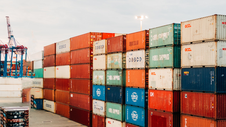 A collection of shipping containers