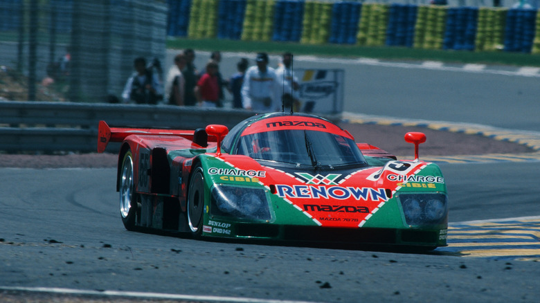 1991 Mazda 787B racing on circuit