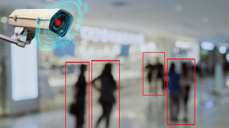 Surveillance camera monitoring subjects in its view