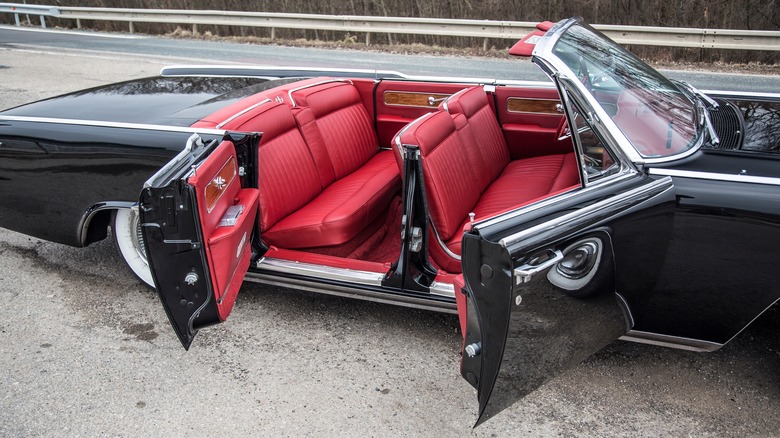 Side view of Lincoln Continental Convertible with suicide doors