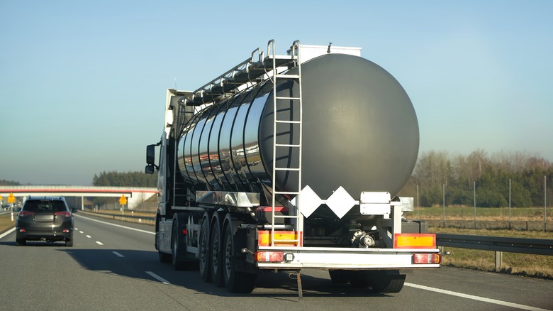 Tanker truck on the highway
