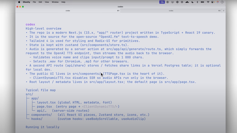 OpenAI engineers showcase a Codex terminal during an announcement video for the application.