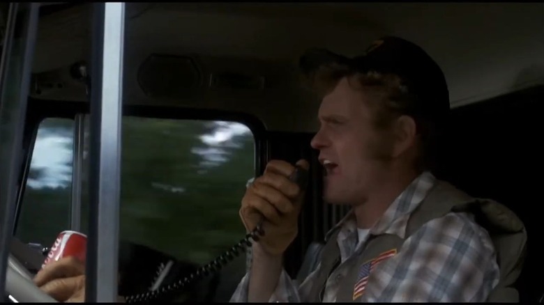 Jerry Reed as Cledus in "Smokey and the Bandit" talking on his CB radio.