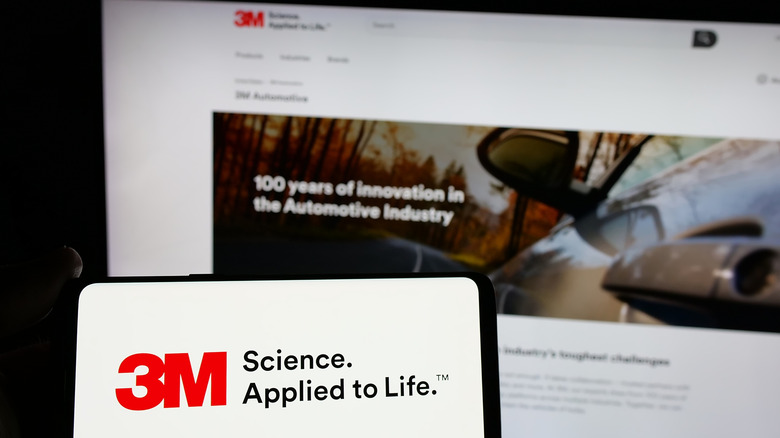 3M Logo seen on laptop and mobile phone
