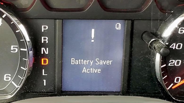 A shot of the Battery Saver dashboard alert