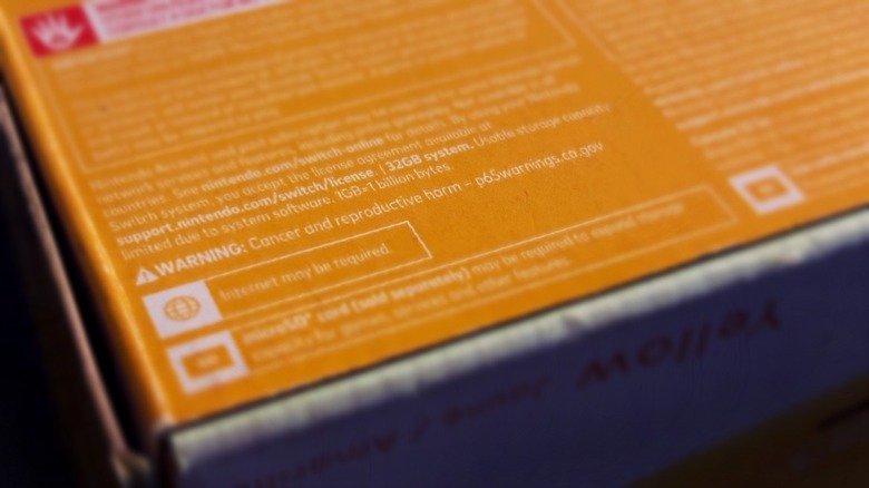 P65 warning on a Switch box