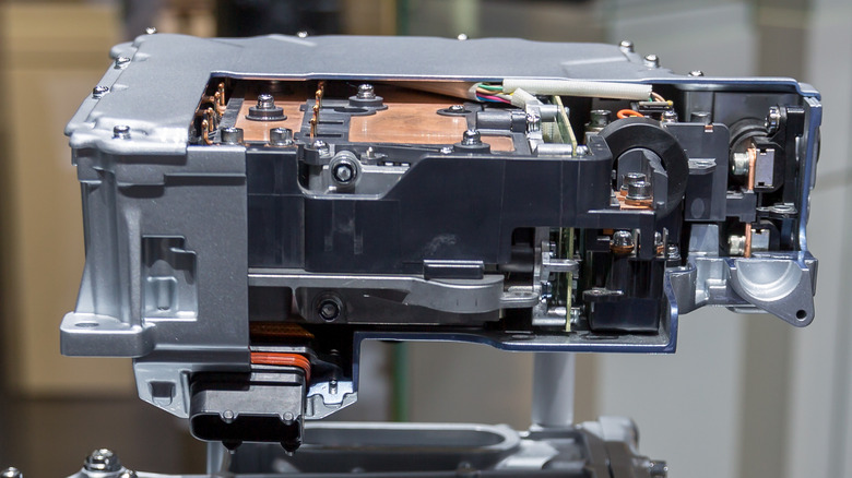 Control unit of the Audi E-Tron Quattro on display