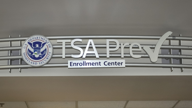 TSA PreCheck enrollment center board