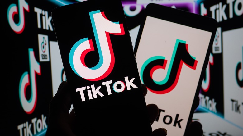 tiktok logo on phones
