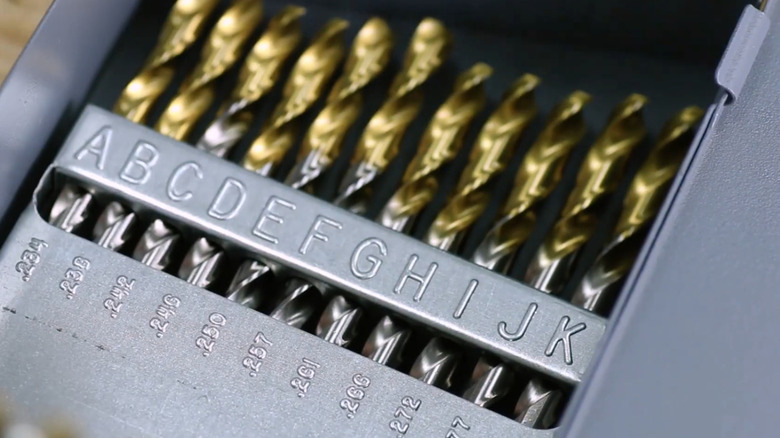 Letter-gauge drilling system bits A-K