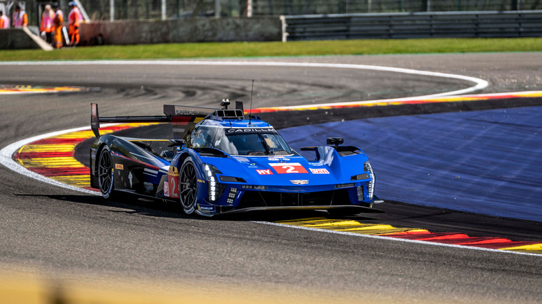 Cadillac race car on track