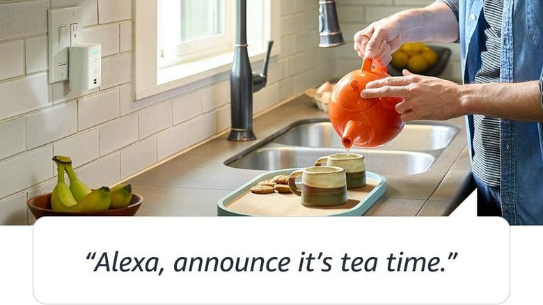 Amazon Echo Flex with chat bubbles using Announcements