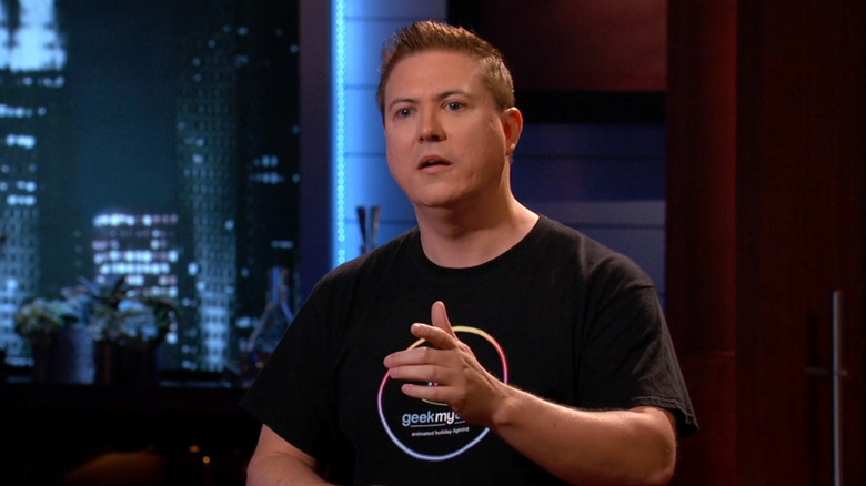 Brad with a perplexed expression on Shark Tank