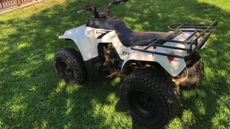 white bayou 220 atv