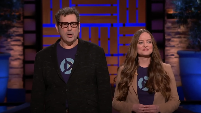 Overplay co-founders Dan Projansky and Caroline Strzalka on "Shark Tank"