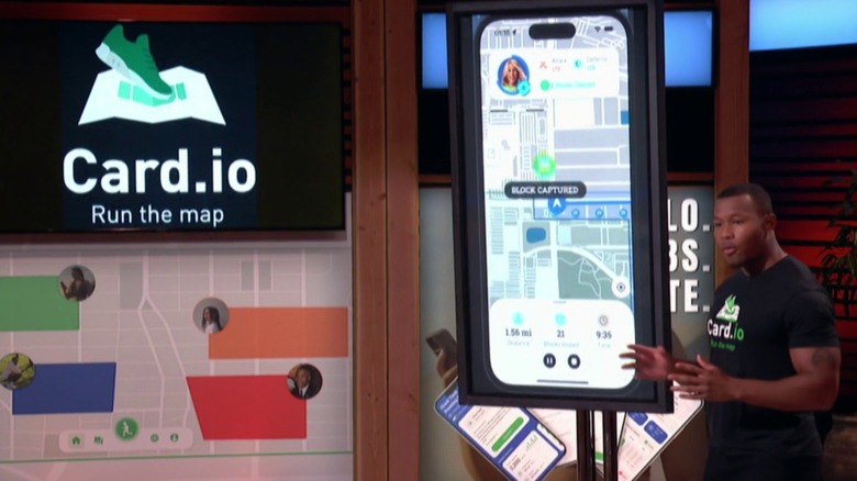 Card.io founder Destin Bell presenting his app on 