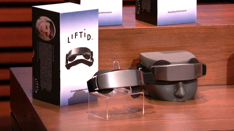 Table displaying LiftiD kit on Shark Tank
