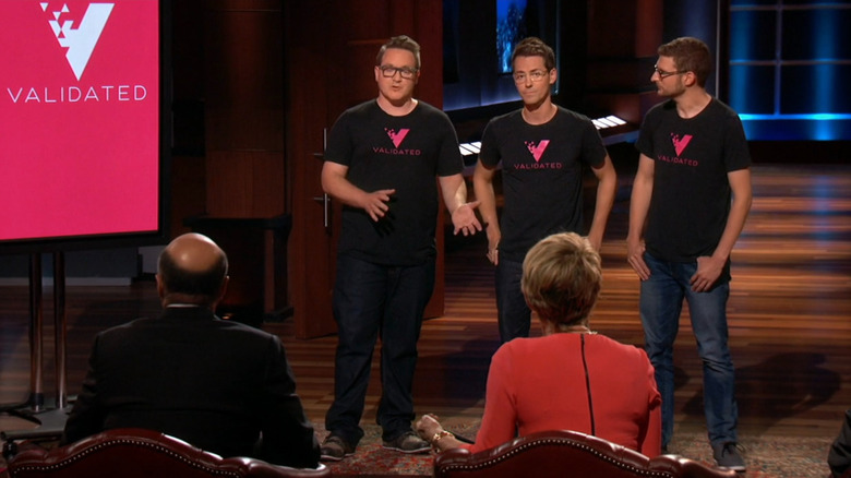 The Sharks watching Validated's presentation