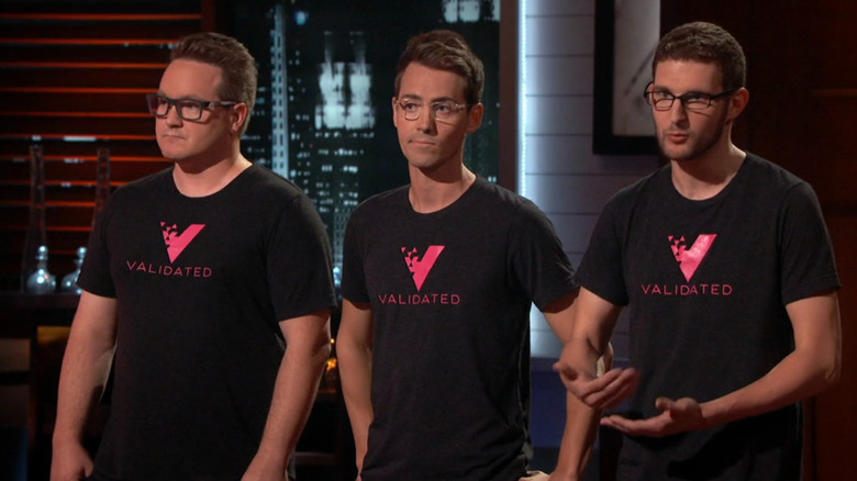 Ian, Tov, and Alex talking on Shark Tank