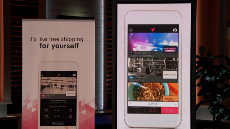 Validated app display and banner on Shark Tank