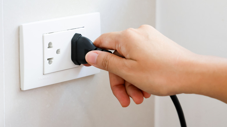 Electrical outlet with cords