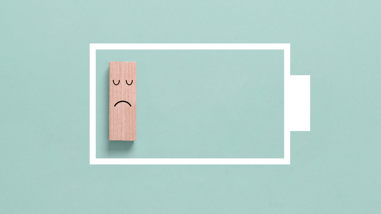 Empty battery symbol