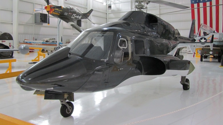 A full-size replica of the Airwolf in a museum