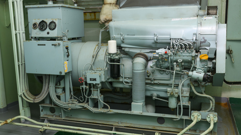 An emergency diesel generator with a diesel engine governor