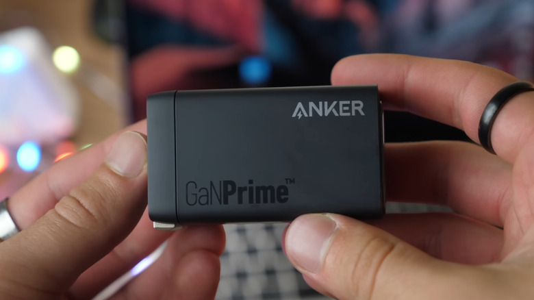 Anker GaNPrime charger in hand
