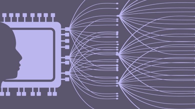 An illustration depicting how an NPU mimics the human brain